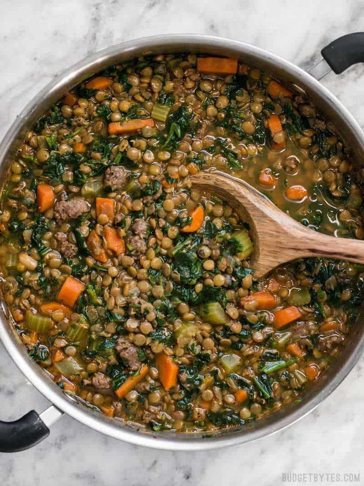 
                  
                    Load image into Gallery viewer, lentil and sausage stew
                  
                