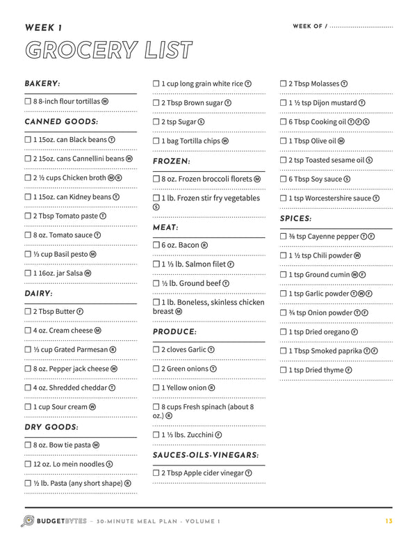 Meal Plans – Budget Bytes