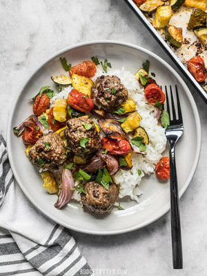 
                  
                    Load image into Gallery viewer, beek kofta meatballs with roasted vegetables
                  
                