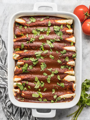 
                  
                    Load image into Gallery viewer, black bean and avocado enchiladas
                  
                