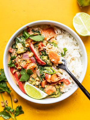 
                  
                    Load image into Gallery viewer, Spicy Coconut Vegetable Stir Fry Bowl
                  
                